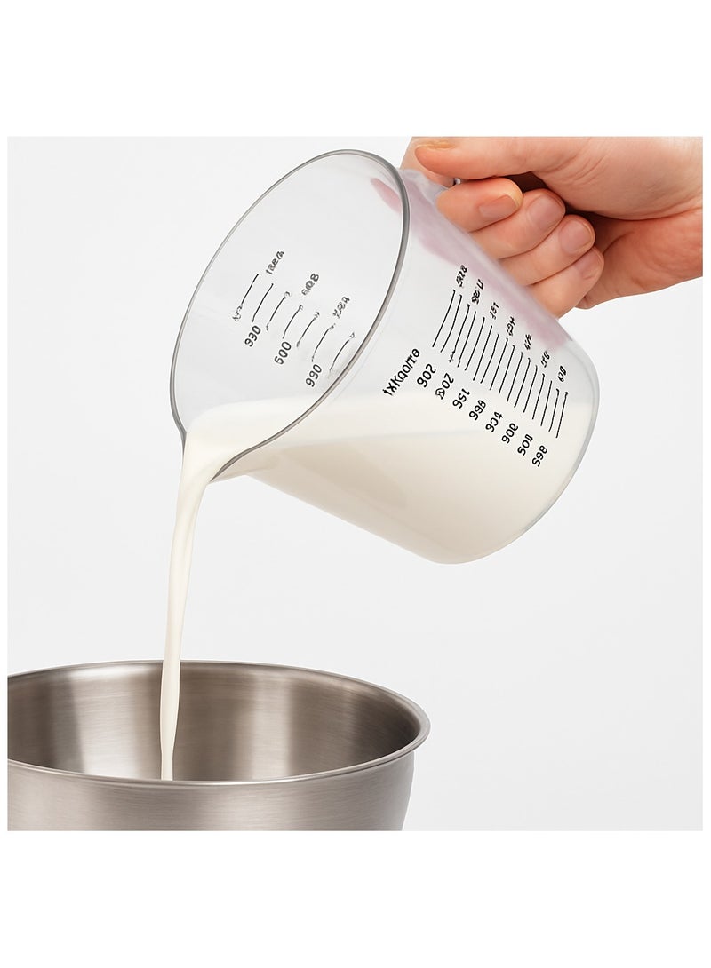 الصحاح كوب معيار شفاف بلاستيك1000ملي - Image 2