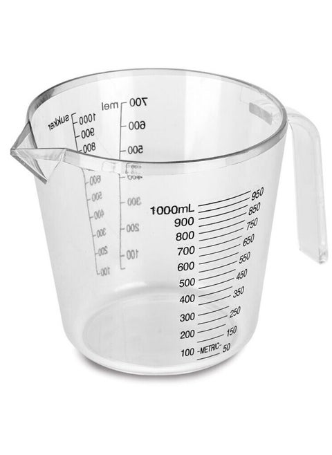 1000 ml transparent plastic measuring cup