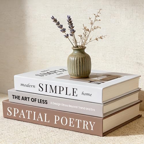 FloraSea 3Pcs Decorative Books Coffee Table Books for Table Decor or Shelf Decor Fake Books for Home Decoration Assembly Required - Image 1