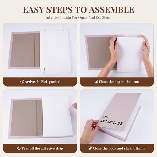 FloraSea 3Pcs Decorative Books Coffee Table Books for Table Decor or Shelf Decor Fake Books for Home Decoration Assembly Required - Image 3