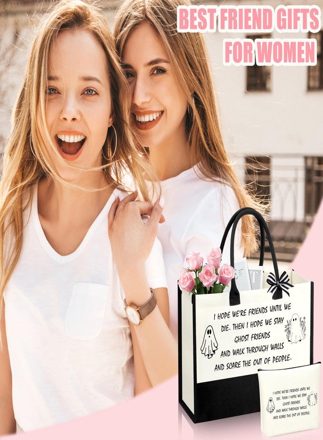SiplyHaven Friendship Gift For Women Friend Halloween Birthday Gifts For Women Friend Gifts Gift for Friends Soulmate Sister Tote Bag - Image 2