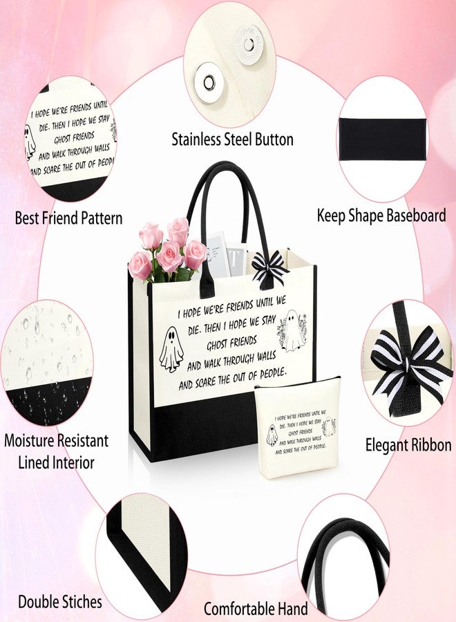 SiplyHaven Friendship Gift For Women Friend Halloween Birthday Gifts For Women Friend Gifts Gift for Friends Soulmate Sister Tote Bag - Image 3