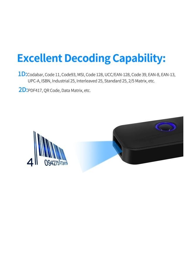 3-In-1 Barcode Scanner Black