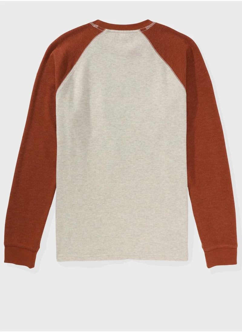 American Eagle Graphic Print Thermal T-Shirt