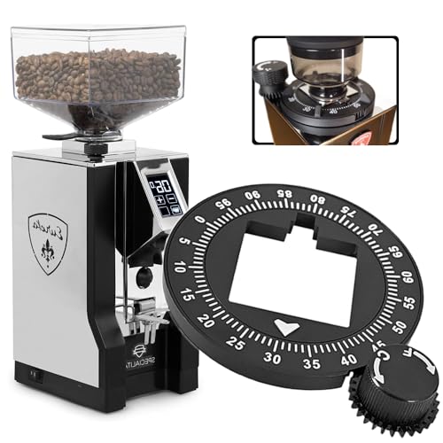 Sesama Aluminum Grinder Setting Dial for Eureka Mignon |Solid Aluminum Dial Faceplate | Eureka Mignon Grinder DIY Replacement Parts Accessories| Effortless Grind Adjustments, Classical, Black - Image 1