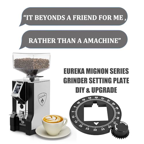 Sesama Aluminum Grinder Setting Dial for Eureka Mignon |Solid Aluminum Dial Faceplate | Eureka Mignon Grinder DIY Replacement Parts Accessories| Effortless Grind Adjustments, Classical, Black - Image 3
