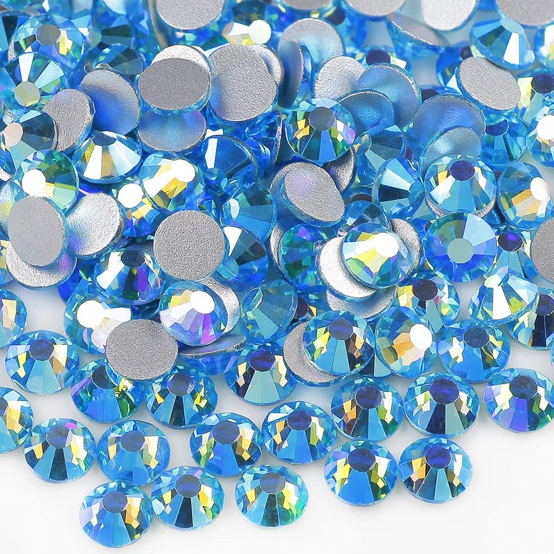 Yantuo Aquamarine AB Rhinestones Flatback SS20 5mm 10gross1440pcs Blue Crystal AB Non Hotfix RhinestoneBling Glass Gems Stone for DIY Crafts Nail ArtShoesMakeup