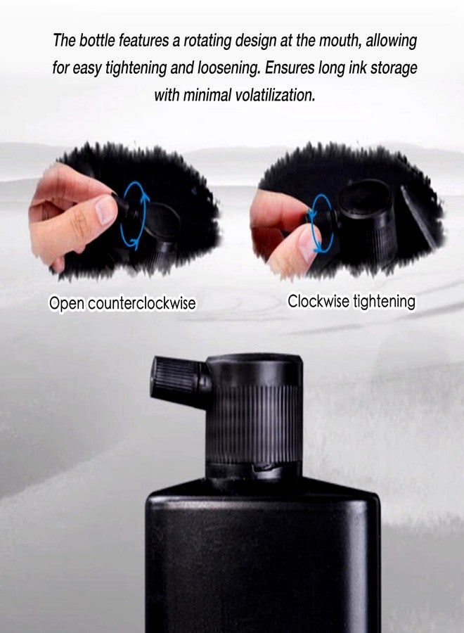 SEAMEW 100 ML/3.5 OZ Calligraphy and Sumi Liquid Ink - Versatile Elegance for Chinese Traditional Art Works and Japanese Brush Art - Image 5