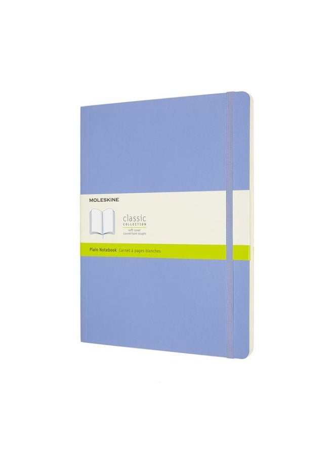 MOLESKINE XL Notebook Plain Pages Hydrangea Blue Soft Cover 192 Pages - Image 1
