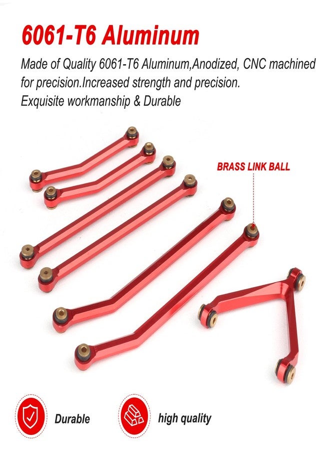 AllinRC High Clearance Links Set for Axial SCX24 Deadbolt AXI90081 (Red) - Image 3