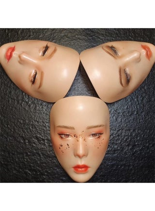3D Professional Makeup Training Mannequin Head – Full Face Practice Model - view 3