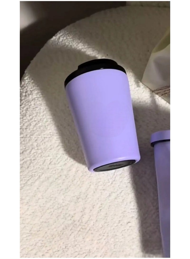 Insulated Stainless Steel Coffee Mug Purple/Black