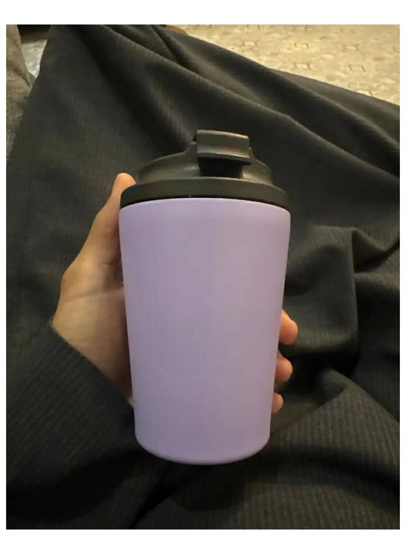 Insulated Stainless Steel Coffee Mug Purple/Black