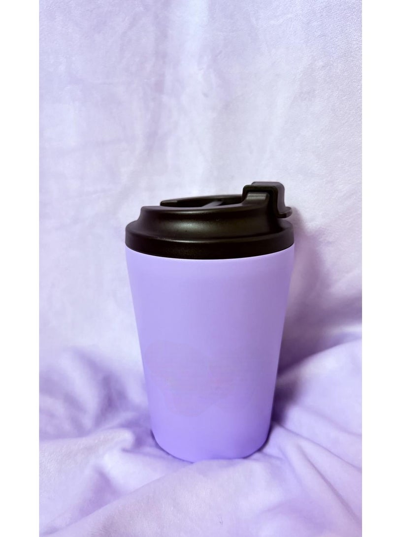 Insulated Stainless Steel Coffee Mug Purple/Black