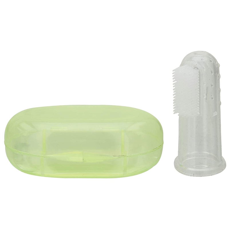 KIKE Tounge Cleaning Hygienic & Flexible New Born Baby Soft Silicon Tounge/Toungue Cleaner/Oral Care Finger Manual Toothbrush For New Born Baby (Age 0 Month +) With Free Box, 1 Piece,Multicolor - Image 1