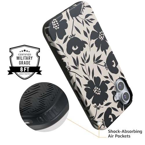 Casely iPhone 16 Case | Dark Fantasy | Contrast Floral | Bold Protective Design | MagSafe Compatible Design - Image 4