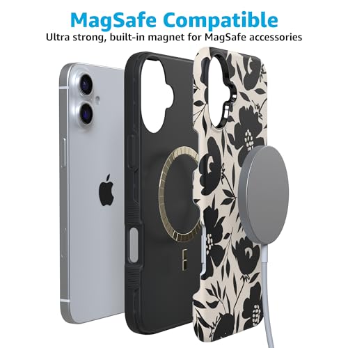 Casely iPhone 16 Case | Dark Fantasy | Contrast Floral | Bold Protective Design | MagSafe Compatible Design - Image 5