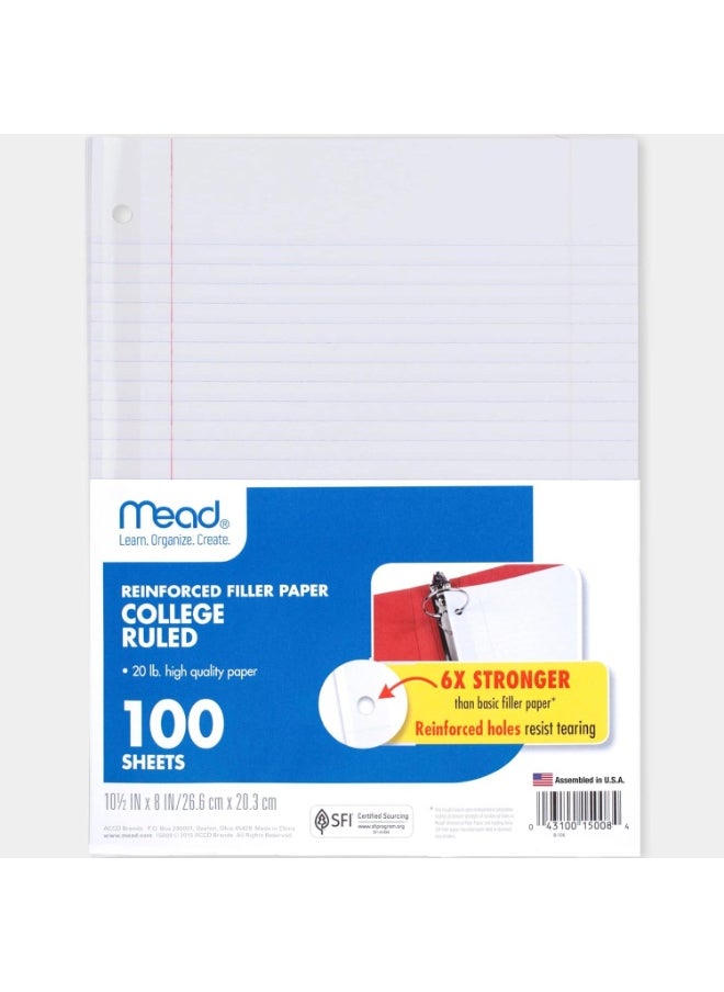 Mead Mead Filler Paper, Loose Leaf Paper, Wide Ruled Paper, 150 Sheets, 10-1/2" x 8", White (15103)  - Image 4