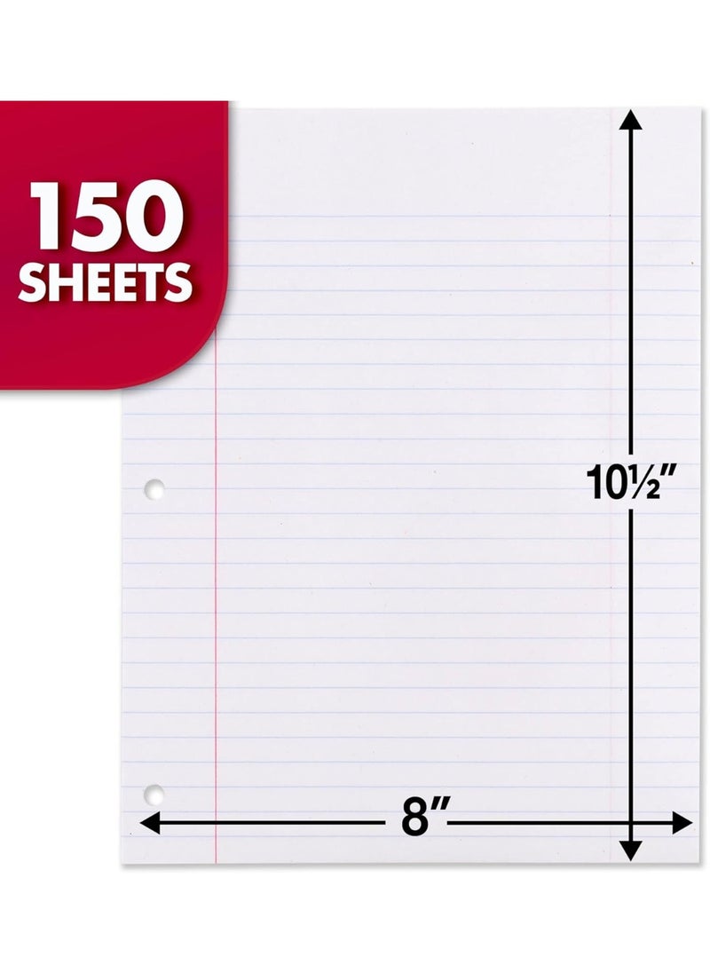 Mead Mead Filler Paper, Loose Leaf Paper, Wide Ruled Paper, 150 Sheets, 10-1/2" x 8", White (15103)  - Image 1
