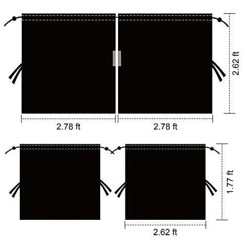 Nufiwra Set of 3 Privacy Curtains for Car, SUV, Van - Includes 1 Rear Seat Divider & 2 Side Windows Divider Curtains for Camping & Sleeping - Image 3