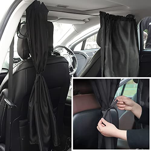 Nufiwra Set of 3 Privacy Curtains for Car, SUV, Van - Includes 1 Rear Seat Divider & 2 Side Windows Divider Curtains for Camping & Sleeping - Image 5
