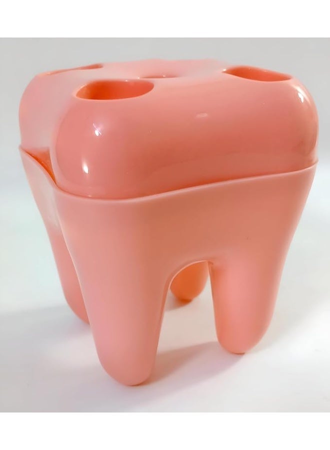 Toothbrush and Razor Holder – Creative & Trendy Molar Shape Adds Fun and Attractive Touch to Your Bathroom with Practical Design for Organized and Clean Storage for Daily Use (Cashmere) - Image 1
