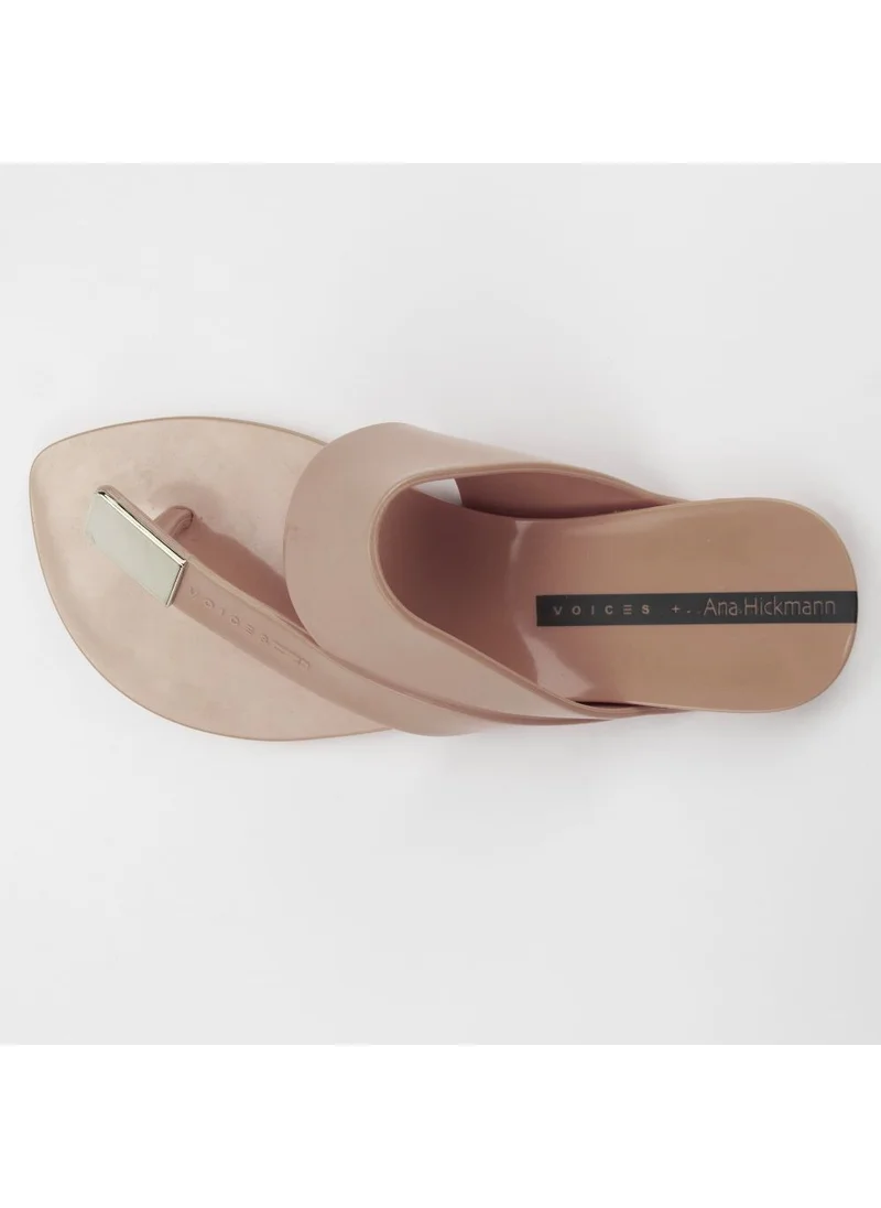 فويسيز Voices Women'S Flip Flops, Zen Metal - 011.00002, Color - Beige