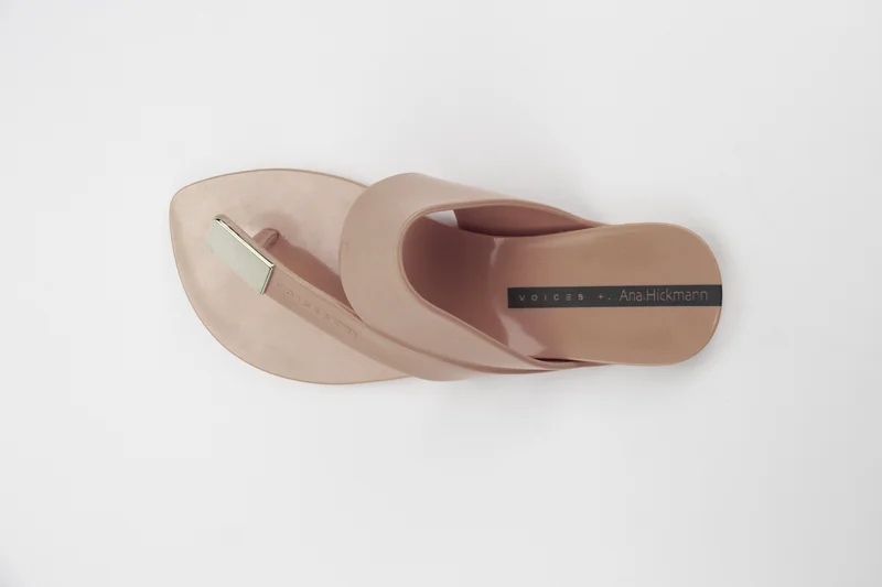 Voices Zen Metal Women'S Anti Slip Sole With Crossed Front Design - Beige