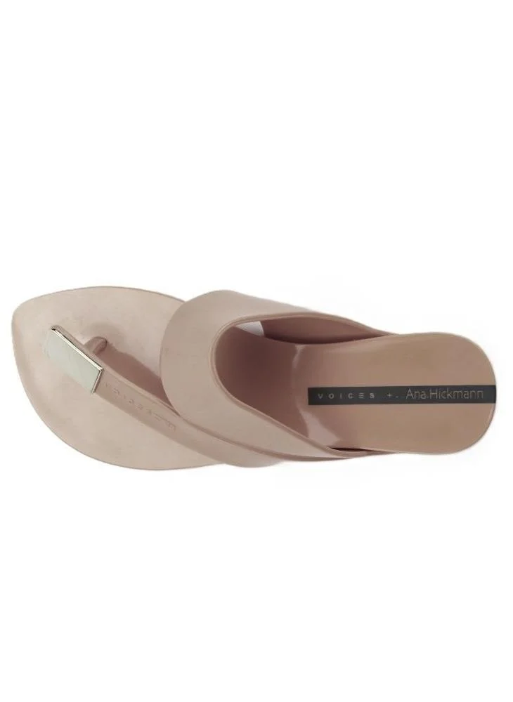Voices Zen Metal Women'S Anti Slip Sole With Crossed Front Design - Beige