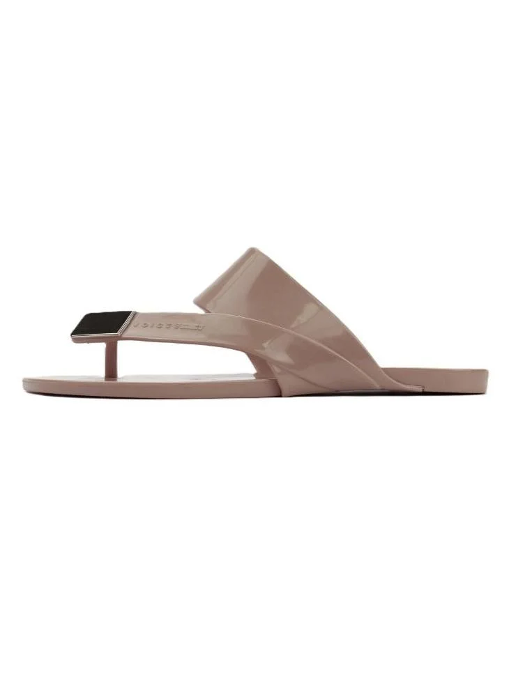 Voices Zen Metal Women'S Anti Slip Sole With Crossed Front Design - Beige