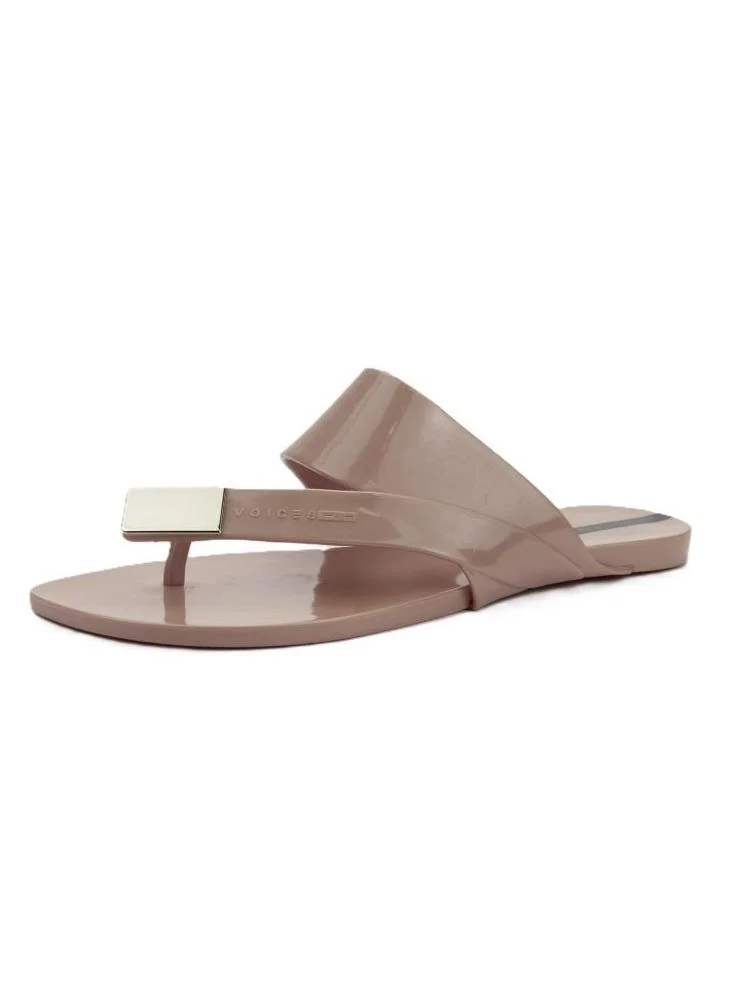 Voices Zen Metal Women'S Anti Slip Sole With Crossed Front Design - Beige