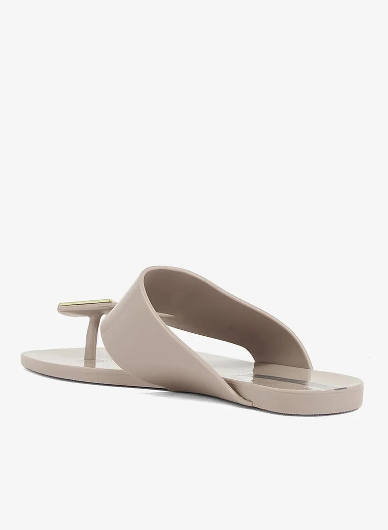 Voices Zen Metal Women'S Anti Slip Sole With Crossed Front Design - Beige