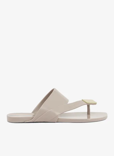 Voices Zen Metal Women'S Anti Slip Sole With Crossed Front Design - Beige
