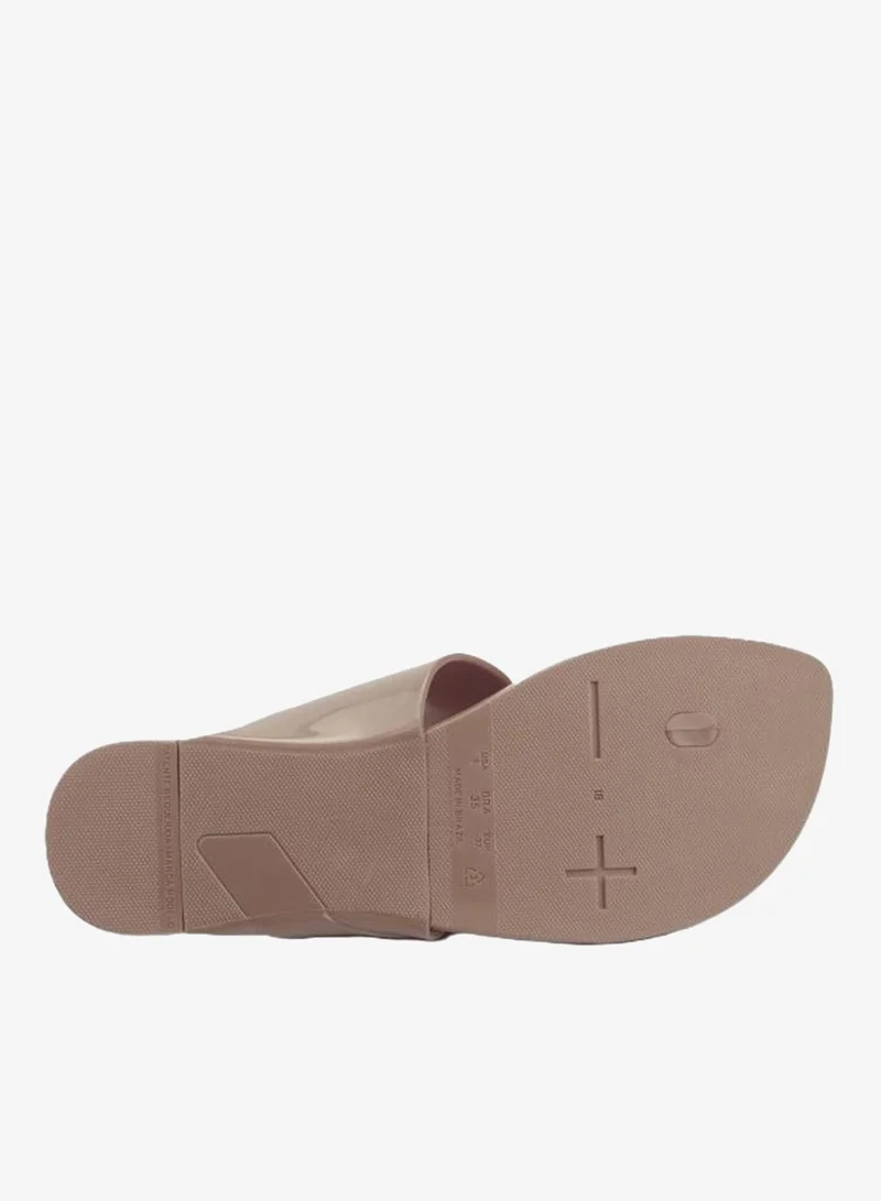 Voices Beige-Beige-Gold Zen Metal Women'S Anti Slip Sole With Crossed Front Design - Beige for Women | Best Price UAE