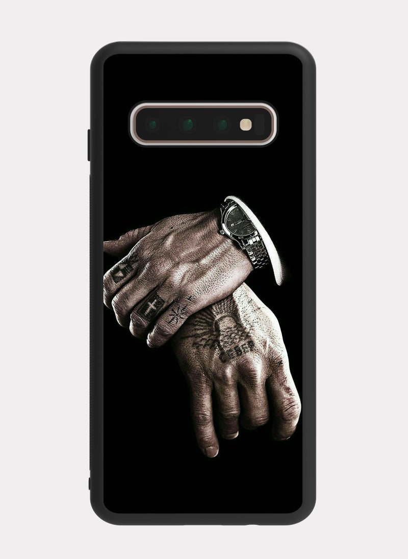 بكسلات كفر سامسونج جالكسي اس 10 بلس يد رجل عصابات اسود - Image 1