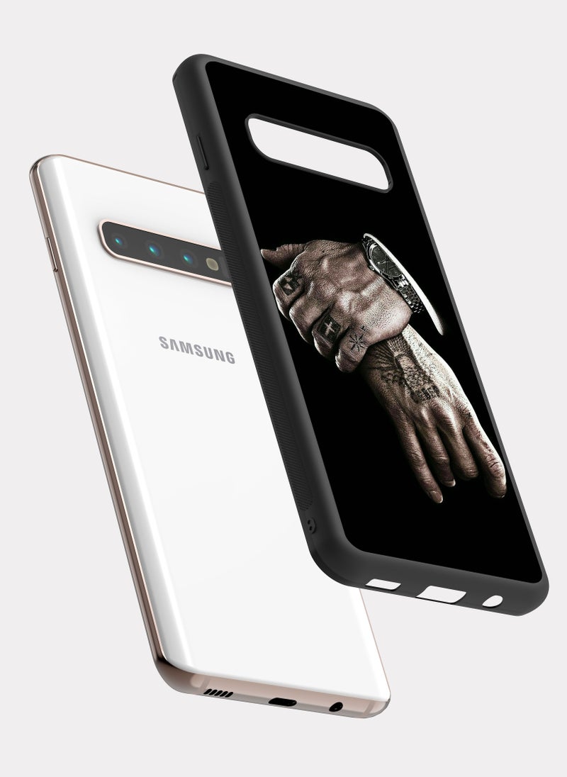 بكسلات كفر سامسونج جالكسي اس 10 بلس يد رجل عصابات اسود - Image 2