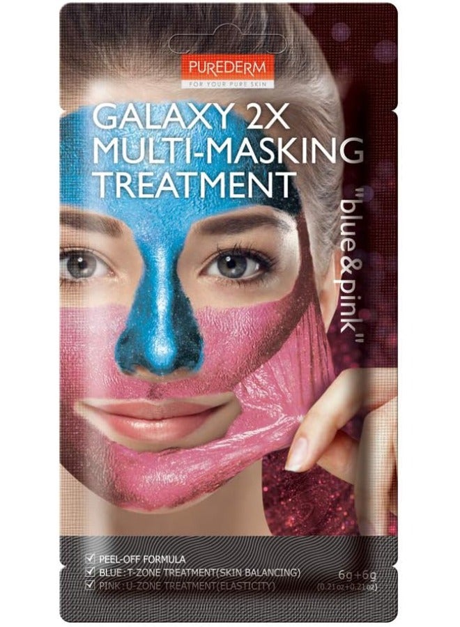 Purederm Galaxy 2x Multi-Masking Treatment 6+6 gm Pack of 2 - Image 1