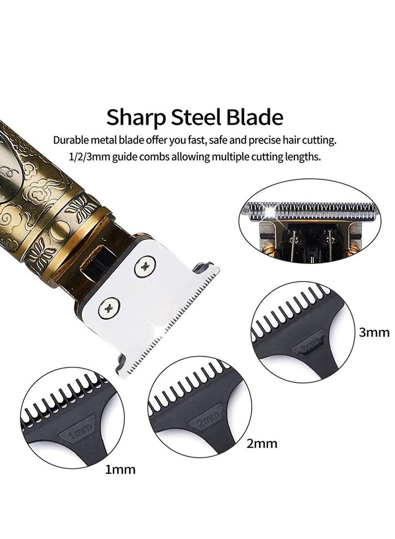 Professional Hair Trimmer, T Blade Trimmer Zero Gapped Baldhead Hair Clippers for Men Beard Shaver Cordless Rechargeable Hair & Beard Trimmer LED Display - Image 4