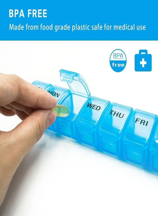 RabbonixPill Medicine Organizer Reminder Storage Box 07 Days or 01 Weeks, Pack of 02 - Image 3