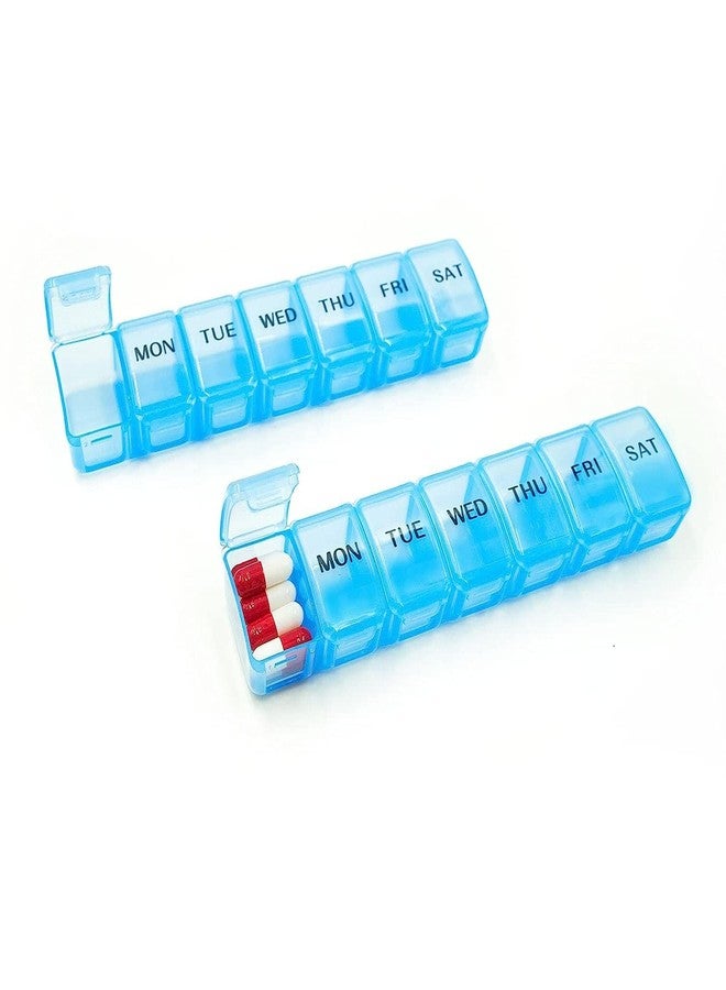 RabbonixPill Medicine Organizer Reminder Storage Box 07 Days or 01 Weeks, Pack of 02 - Image 1