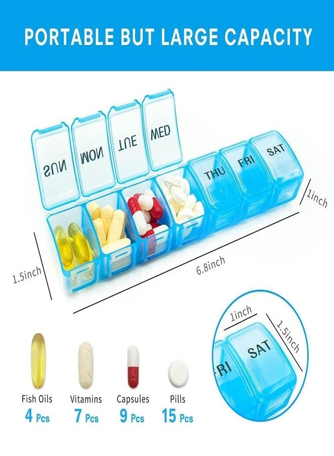 RabbonixPill Medicine Organizer Reminder Storage Box 07 Days or 01 Weeks, Pack of 02 - Image 2