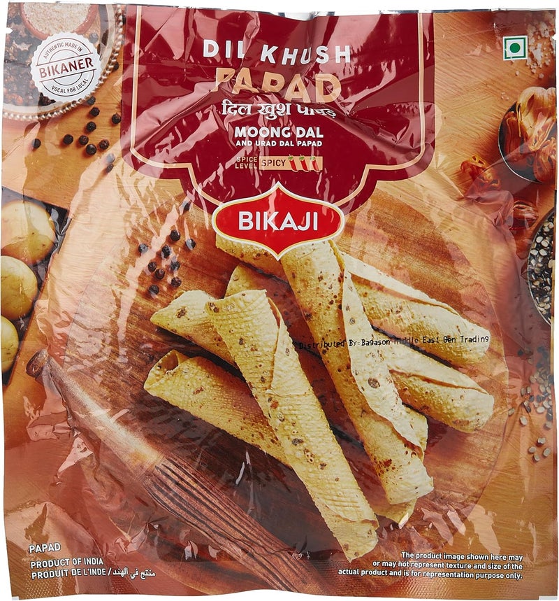 Bikaji Papad Dil-Khush 200g Pouch - Image 1