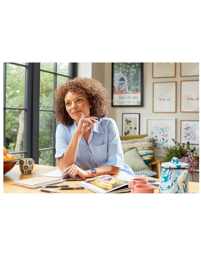 Uniball 2-Piece Jetstream Retractable Rollerball Pen 0.7mm Tip Blue And Black Ink - Image 4