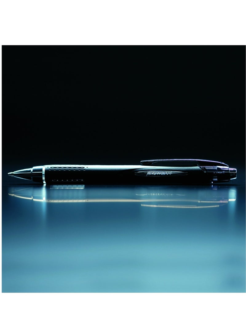 Uniball 2-Piece Jetstream Retractable Rollerball Pen 0.7mm Tip Blue And Black Ink - Image 5