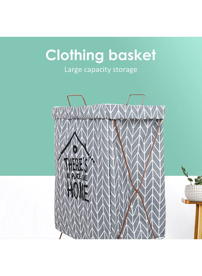 NIBEMINENT Waterproof Laundry Clothes Basket Grey 35x3x25centimeter - Image 3