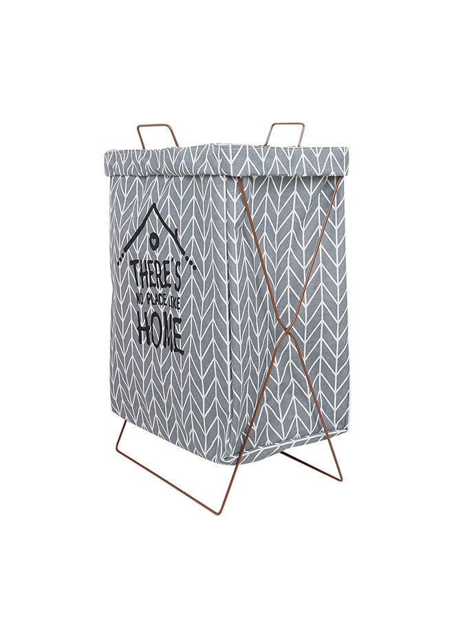 NIBEMINENT Waterproof Laundry Clothes Basket Grey 35x3x25centimeter - Image 2