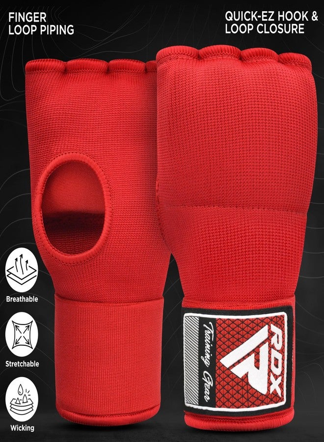 RDX Boxing Hand Wraps Inner Gloves for Punching - Elasticated Padded Bandages Under Mitts - Quick Long Wrist Support, Fist Protector - Great for MMA, Muay Thai, Kickboxing & Martial Arts Training - Image 5