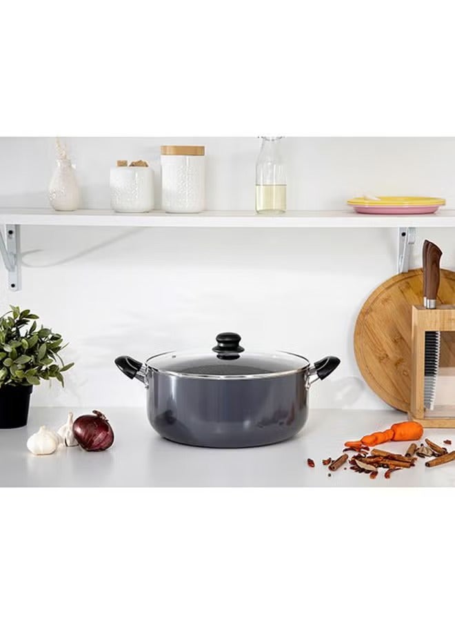 DELCASA Non-Stick Aluminum Casserole Grey/Black 26cm - Image 1