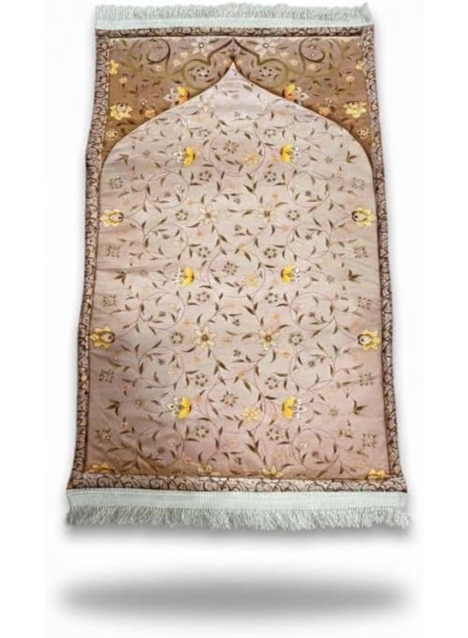Padded Prayer Mat – Pink Patterned – Comfortable & Elegant