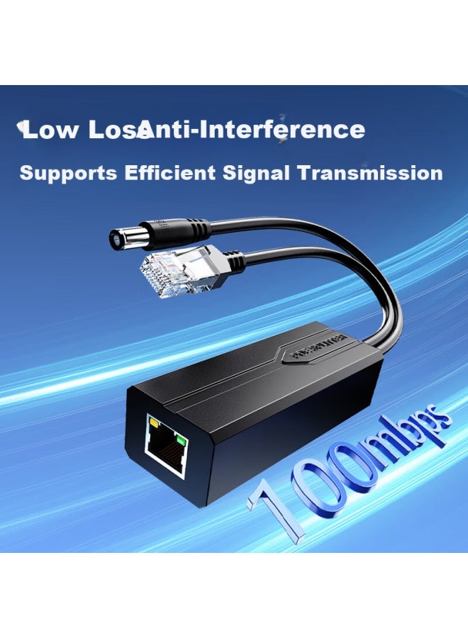 Nvv 100mbps Poe Splitter Isolated Power Module 1-to-2 48v To 12v 1.2a Fully Compatible For Surveillance Switch Network Camera Adapter - Image 4